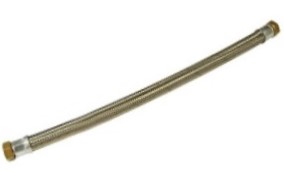 Anslutningsslang metallomspunnen